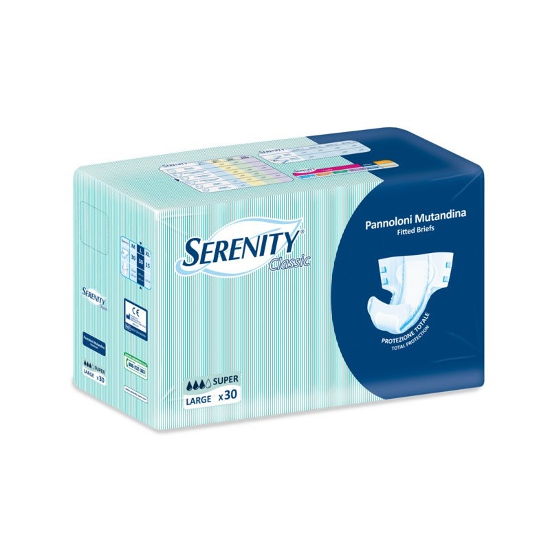 Serenity Classic Pannolone Incontinenza A Mutandina Super Tg L 30 Pezzi