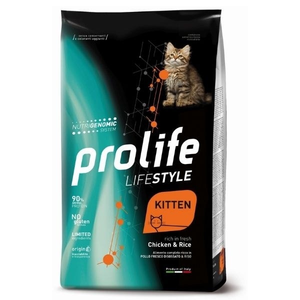 Prolife Lifestyle Pollo Fresco Disossato E Riso Cibo Secco Per Gattini Sacco 7kg