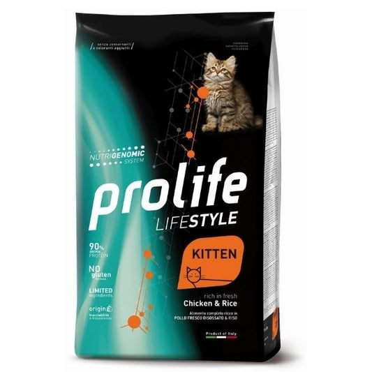 Prolife Lifestyle Pollo Fresco Disossato E Riso Cibo Secco Per Gattini Sacco 7kg