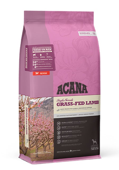 Acana Cane Grass-Fed Lamb Recipe Crocchette Sacco 17Kg