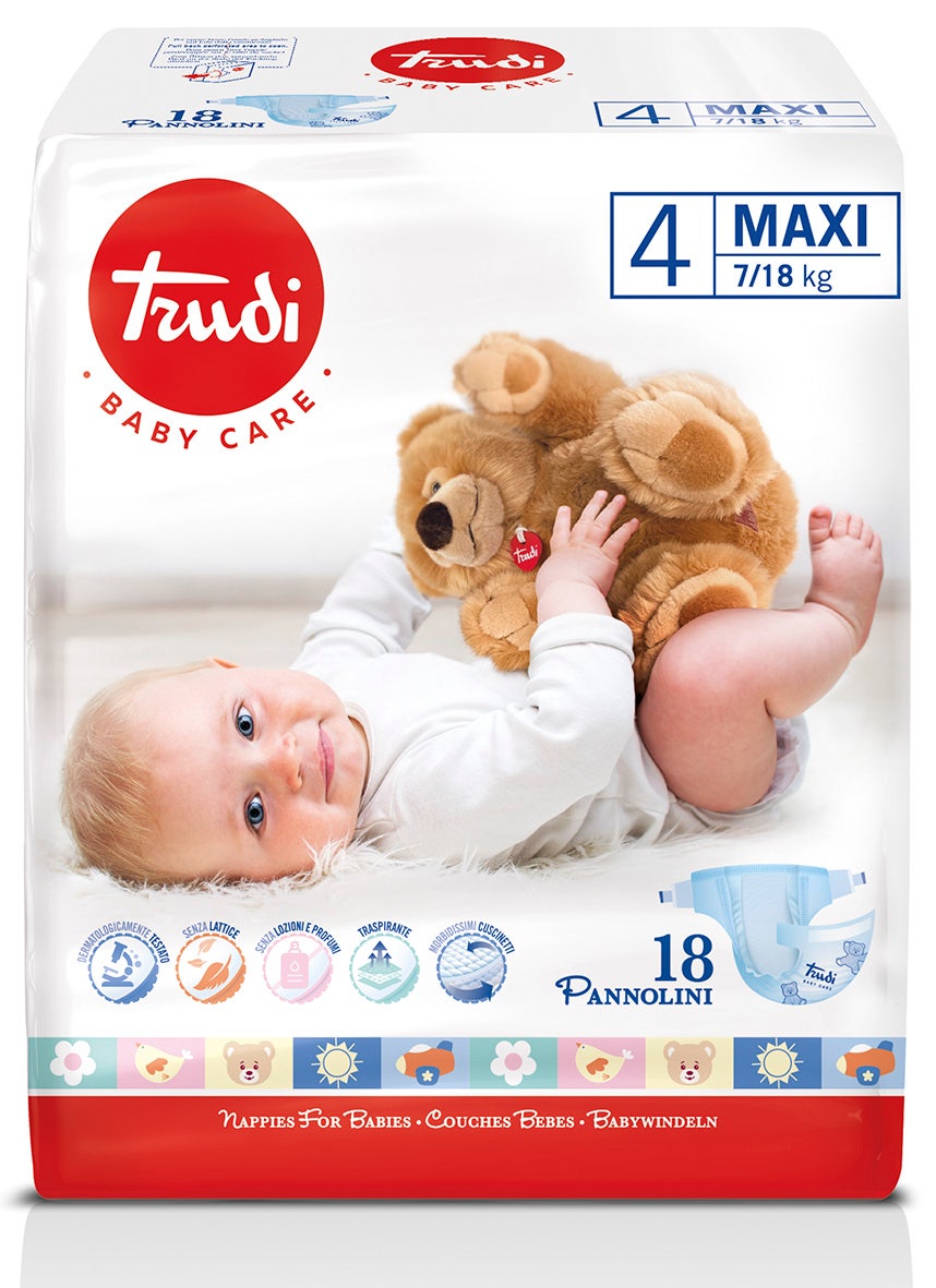 Trudi Baby Care Pannolini Bambini Maxi 7/18kg 18 Pezzi