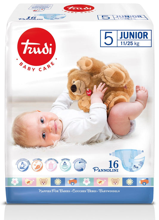 Trudi Baby Care Pannolini Bambini Junior 11/25kg 16 Pezzi