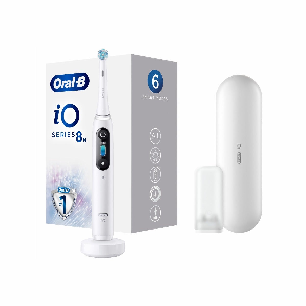 Oral-B iO 8n Spazzolino Elettrico Bianco