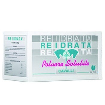 Reidrata Polvere Mangime Complementare Minerale Per Equini 25 Buste Da 40g