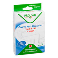 Cerotto Per Medicazioni Postoperatorie Profar Dimensioni 10X15Cm 4 Pezzi