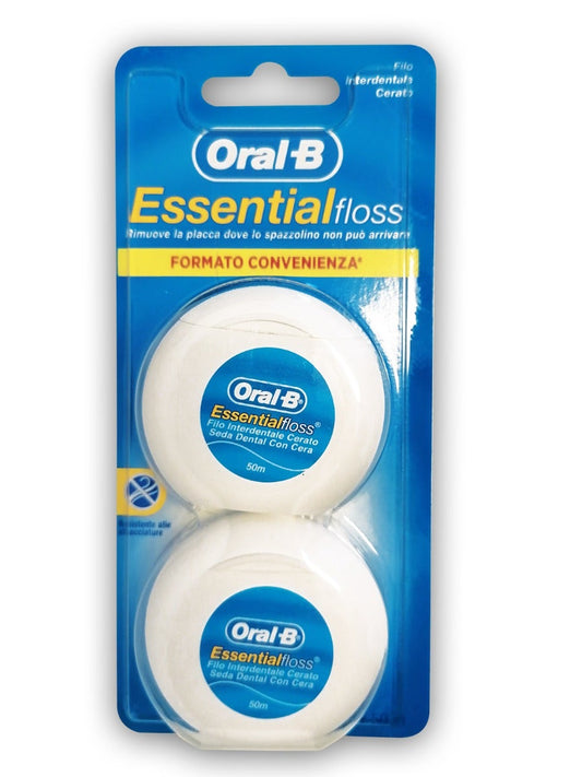 Oral-B Filo Interdentale Essential Sapore Menta 2x50m