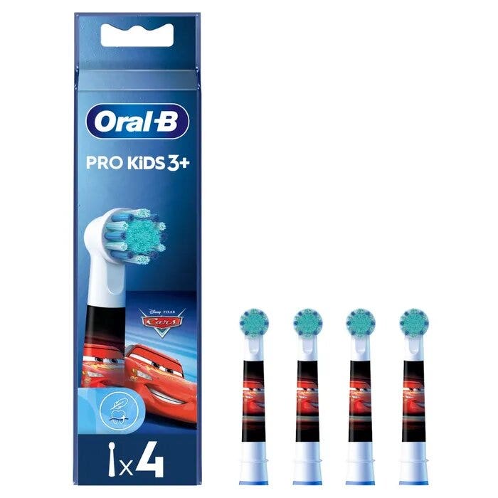 Oral-B Testine Di Ricambio Pro Kids Con Disney Cars o Principesse 4 Pezzi