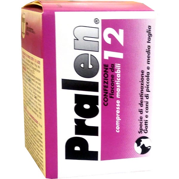 Pralen 12 Compresse Masticabili 240mg Gatti/Cani Taglia Piccola/Media