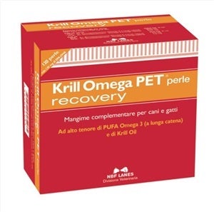 Krill Omega Pet Recovery Mangime Complementare Cani/Gatti Blister 120 Perle