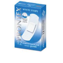 Cerotto White Strips Tessuto Non Tessuto Bianco Grande 12 Pezzi