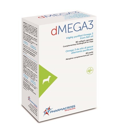 Dmega3 Omega Da Olio Di Pesce Mangime Complementare Cani 80 Perle