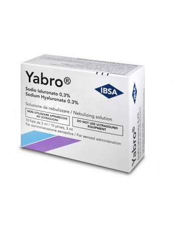 Yabro 10 Fiale 3Ml Acido Ialuronico 0,3% Soluzione Per Nebulizzatore