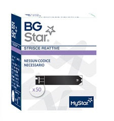 Strisce Misurazione Glicemia Bgstar 50 Pezzi Per Misuratore Glicemia Mystar Extra