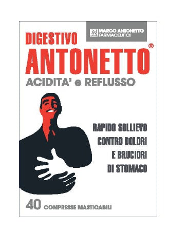 Digestivo Antonetto Acidita' e Reflusso Compresse Masticabili Pacco Doppio