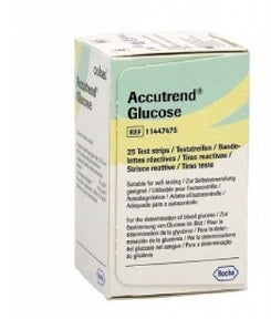 Strisce Misurazione Glicemia Accutrend Glucose 25 Pezzi