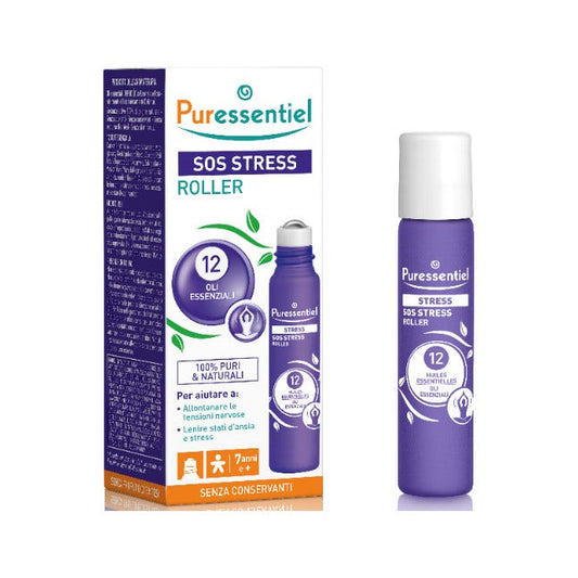 Puressentiel SOS Stress Roller 12 Oli Essenziali 5 ml