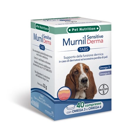 Murnil Sensitive Derma Mangime Complementare Cani 40 Compresse