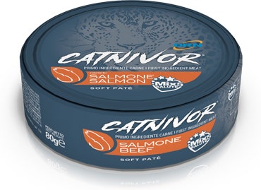 Drn Catnivor Cibo Umido Con Salmone Gatti Adulti Barattolo 80g