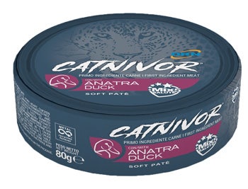 Catnivor Cibo Umido Anatra Per Gatti Adulti Lattina 80g