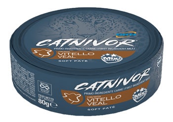 Drn Catnivor Cibo Umido Con Vitello Gatti Adulti Barattolo 80g