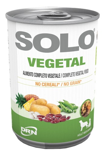 Drn Solo Vegetal Cibo Umido Con Verdure Cani Adulti Taglia Medio/Grande Barattolo 400g