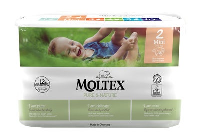 Pannolini Moltex Pure&Nature Mini Taglia 2 -3/6kg- 38 Pezzi