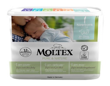 Moltex Pure&Nature New Born Pannolini 2/4kg Taglia 1 22 Pezzi