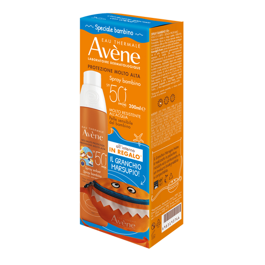 Avene Solare Spray Bambino SPF50+ 200ml  + OMAGGIO Marsupio Granchio