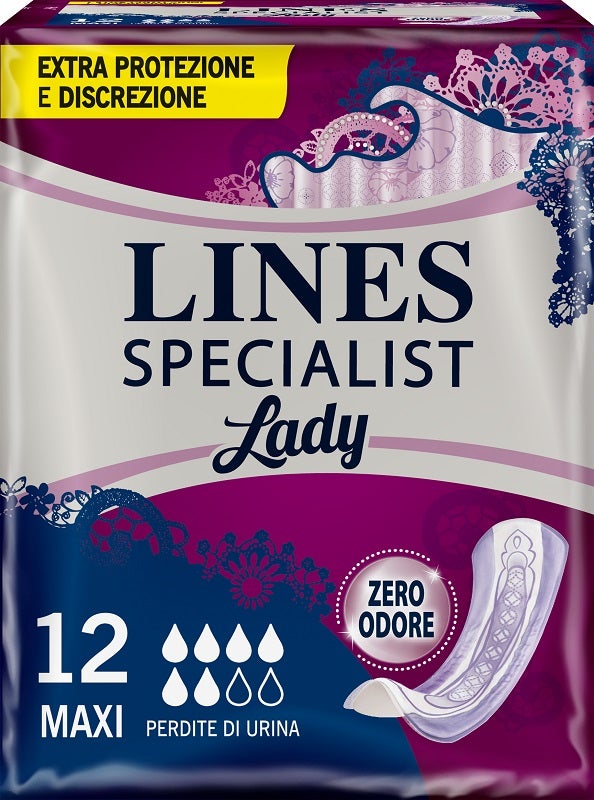 Lines Specialist Maxi Assorbenti Incontinenza 12 Pezzi