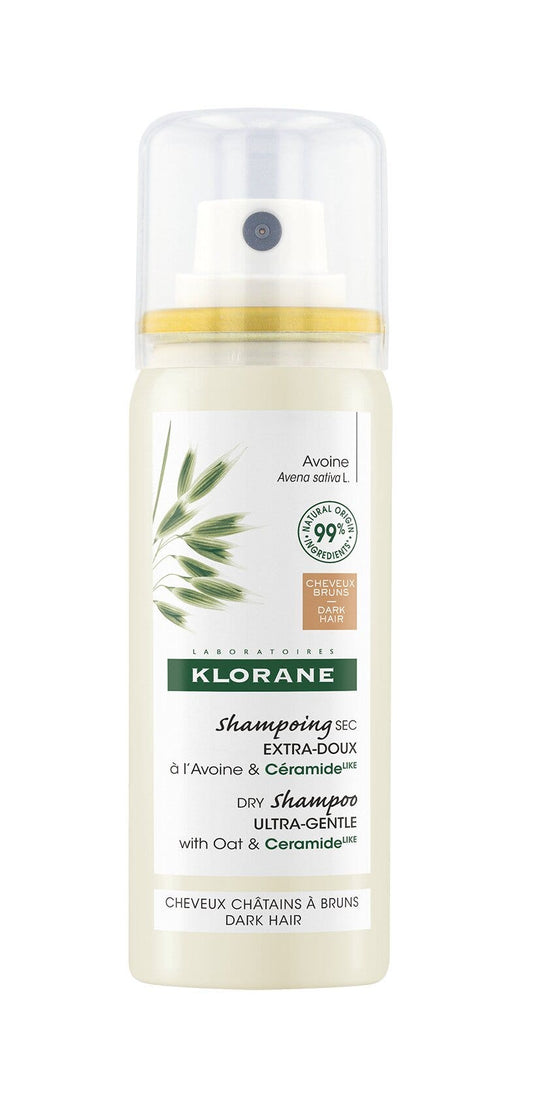 Klorane Shampoo Secco Avena Naturale Extra Delicato Capelli Scuri 50ml