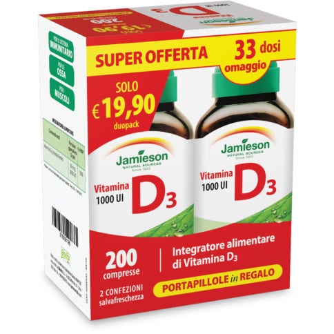 Jamieson Duo Pack Vitamina D 1000 Con Pilloliera 2x100 Compresse