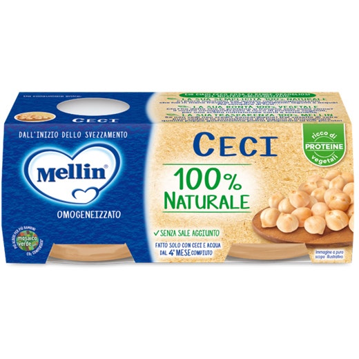 Mellin Omogeneizzato Ceci 2x80g 4Mesi+