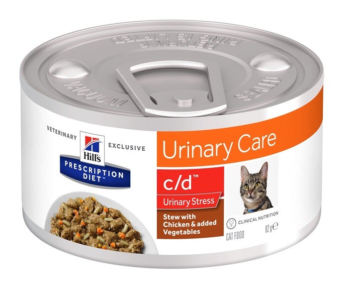 Hill's Prescription Diet C/D Urinary Stress Spezzatino Pollo E Verdure Gatti Lattina 82g