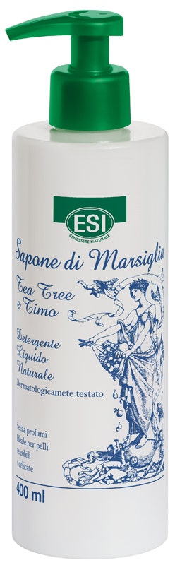 Esi Sapone Di Marsiglia Liquido Tea Tree E Timo Detergente Corpo 400ml