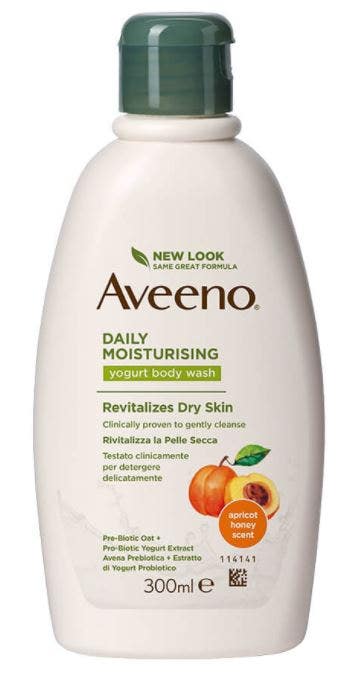 Aveeno Daily Moisturising Bagno Doccia Yogurt Albicocca E Miele 300ml