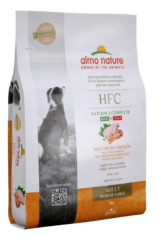 Almo Nature HFC Adult Crocchette Pollo Cani Adulti Taglia Media E Grande Sacco 8kg