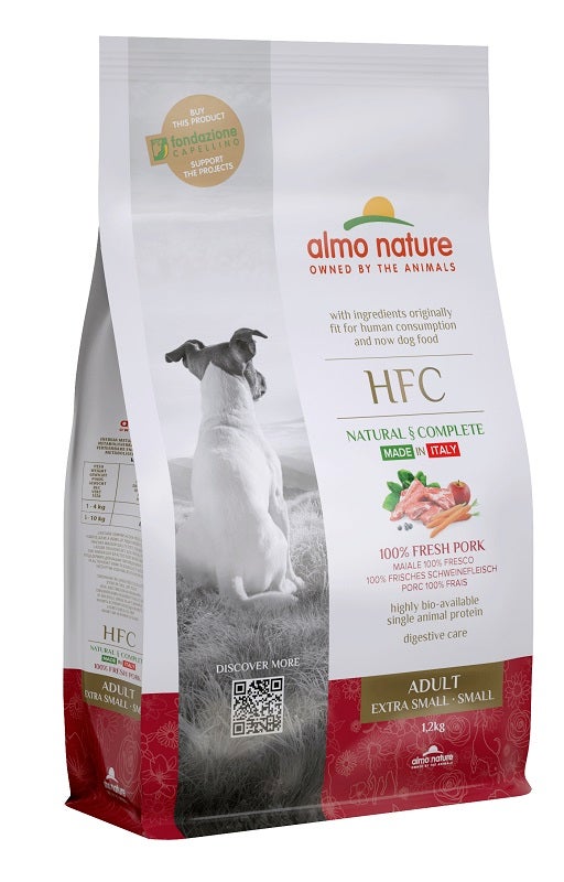 Almo Nature HFC Adult Crocchette Maiale Cani Adulti Taglia Mini E Piccola Sacco 1,2kg