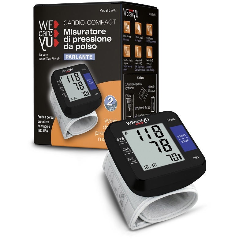 Wecareyu Cardio-Compact Misuratore Pressione Da Polso Parlante