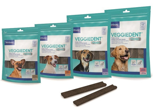 Veggiedent Fresh Salute Cavo Orale Cane Taglia Piccola 5/10kg 15 Stick