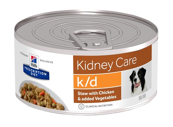 Hill's Prescription Diet K/D Renal Cane Pollo e Verdure Lattina 156g