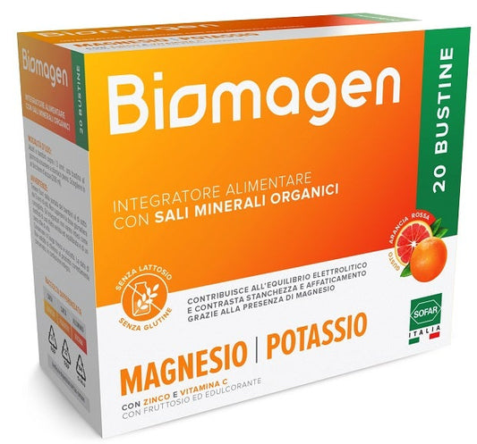 Biomagen Sali Minerali Magnesio Potassio 20 Bustine