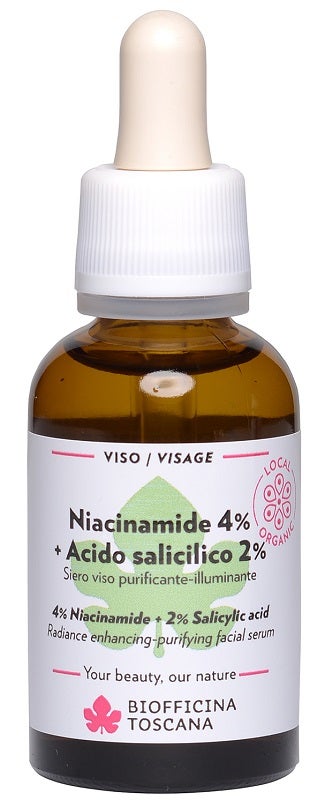 Biofficina Toscana Siero Viso Niacinamide 4% + Acido Salicilico 2% 30ml