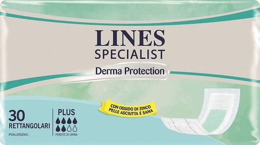 Lines Specialist Derma Protection Pannoloni Rettangolari Plus 30 Pezzi