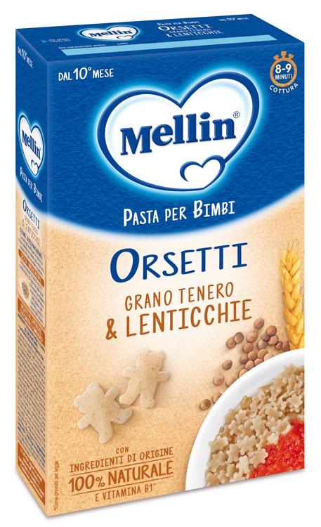 Mellin Pasta Orsetti Gran Tenero E Lenticchie Per Bambini 10 Mesi+ 280g