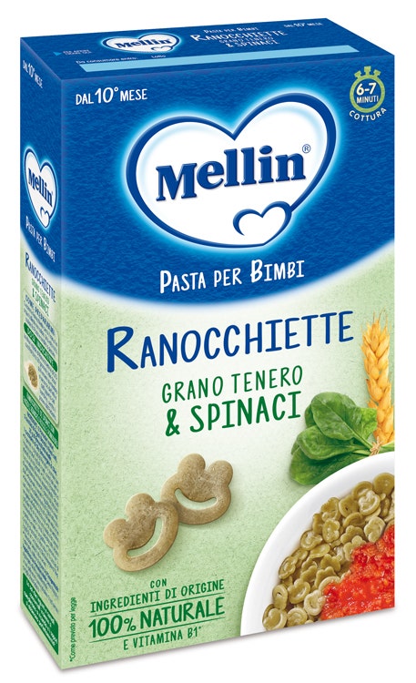 Mellin Pasta Per Bimbi Ranocchiette Con Spinaci 280g 10 Mesi+