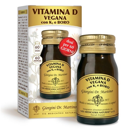 Vitamina D Vegana Con K2 E Boro 60 Pastiglie