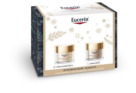 Eucerin Cofanetto Hyaluron Filler Elasticity Crema Giorno SPF15 50ml + Crema Notte 50ml