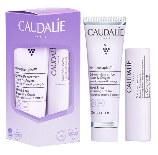 Caudalie Vinotherapist Crema Mani & Unghie 30ml + Trattamento Stick Labbra 4,5g