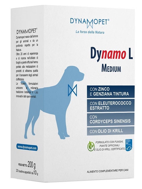 Dynamo L Medium Mangime Complementare Per Cani 20 Bustine