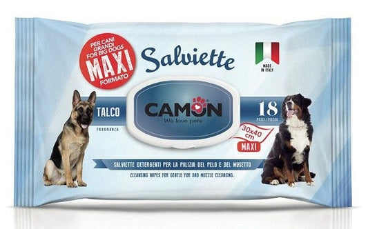 Camon 18 Salviette Maxi Al Talco Per Cani Grandi